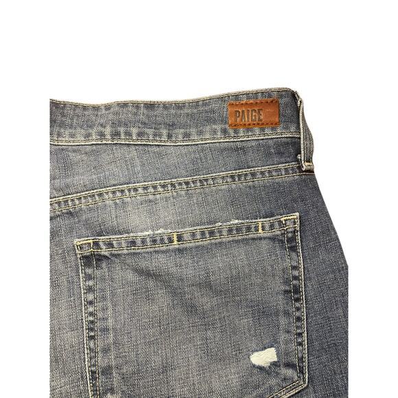 Paige Women 30 Denim Shorts Daryn Short Raw Hem Distressed Light Blue - Picture 7 of 10